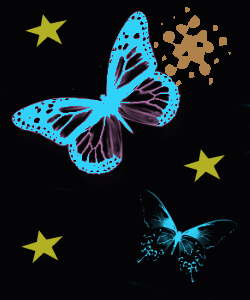 Flashing Butterflies Myspace Layout